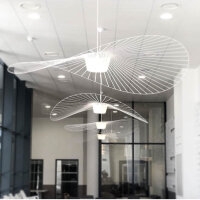 HRGKLMN Vertigo pendant light E27, height adjustable, 18W, creative design, vintage style for living room and bedroom, 140cm, white.