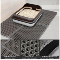 MOCOBO litter box mat, non-slip, waterproof, easy to clean, ideal for indoor cats.