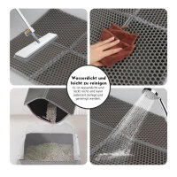 MOCOBO litter box mat, non-slip, waterproof, easy to clean, ideal for indoor cats.