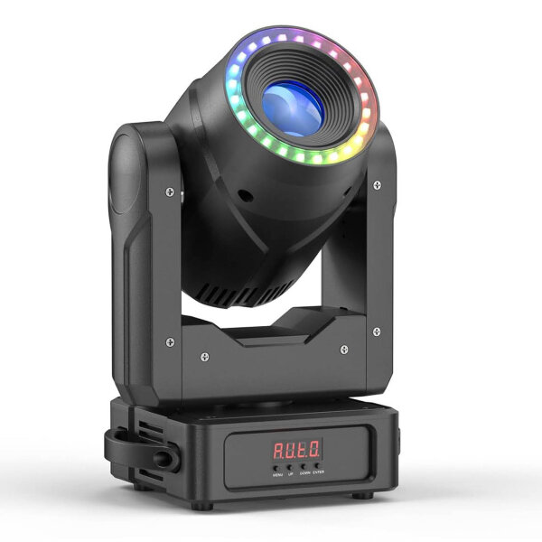 150W Moving Head LED, DMX512 Spot, Zoom Gobo, 13°-15° Fokuseffekt, 7 Muster, 7 Farben, 3 Prisma für Bühne, Disco, DJ, Bar, Party.