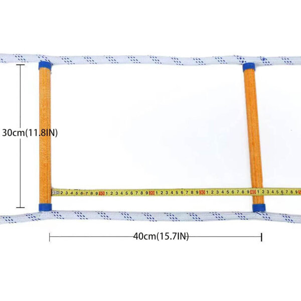 TINMAGI fireproof rescue ladder, approx. 12M, with 2 carabiners, flame retardant, compact, portable, reusable.