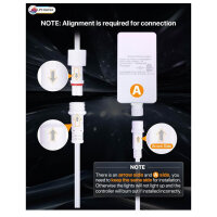 Permanente Outdoor-Lichter, 100 Fuß, 80 LED, intelligente Außenbeleuchtung, IP67 wasserdicht, steuerbar über App/Sprachbefehle.