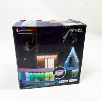 Permanente Outdoor-Lichter, 100 Fuß, 80 LED, intelligente Außenbeleuchtung, IP67 wasserdicht, steuerbar über App/Sprachbefehle.