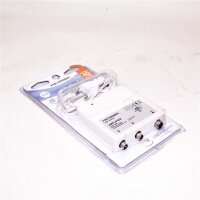 Metronic 432176 Innenverstärker mit Gain-Regler FM-UHF, max. 30 dB, 4G Schutz, Ø 9,52 mm, weiß