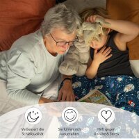 Ella weighted blanket 2.4 kg, 90x120 cm, therapy blanket for stress relief, hypoallergenic glass beads, soft cotton outer layer, for children 15-25 kg.
