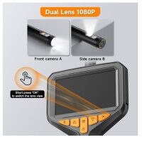 ILIHOME Dual Lens Endoscope Camera, 4.3" HD IPS,...