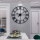 HAITANG Vintage Round 60cm Battery Operated Silent Roman Numeral Wall Clock Ideal for Living Room & Kitchen.