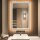 GANPE LED bathroom mirror, 90 x 60 cm, wall-mounted, frameless, illuminated, anti-fog, IP44, vertical & horizontal.
