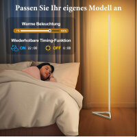 KingMile RGBIC LED Bodenleuchte, Fernbedienung, für Wohnzimmer, Schlafzimmer, Küche, Bad, Home Office, Hotel, Restaurant, Bar.
