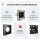PANGTZEEN Schuko socket, 3-way, triple wall socket, tempered glass, 16A, black, for living room, bedroom, office.