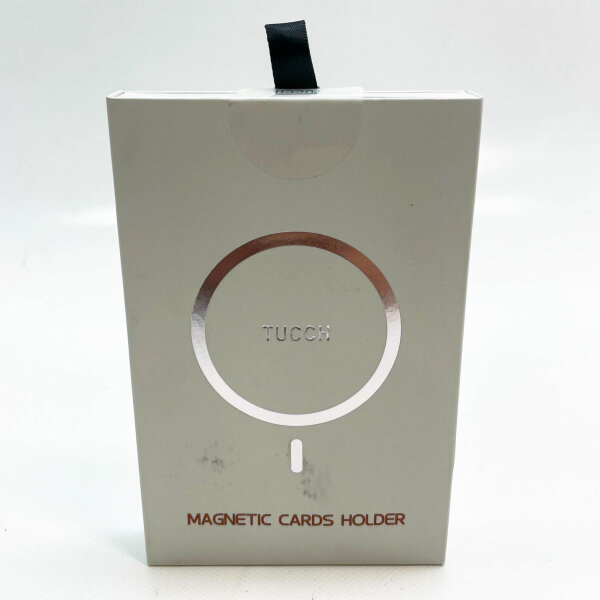 Tucch RFID magnetic card holder, max. 5 cards, landscape & portrait mode, compatible with iPhone 16/15/14/13/12, not for Mini - Black.