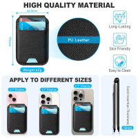 Tucch RFID Magnetkartenhalter, max. 5 Karten, Landschafts- & Porträtmodus, kompatibel mit iPhone 16/15/14/13/12, nicht für Mini - Schwarz.