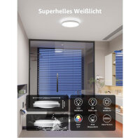 Lepro AI Smart Ceiling Light T1, LED Ceiling Light, Dimmable, 24W, 1800LM, IP44, Voice Recognition, Music Sync, WiFi, Bluetooth, Alexa/Google.