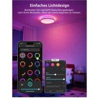 Lepro AI Smart Ceiling Light T1, LED Ceiling Light, Dimmable, 24W, 1800LM, IP44, Voice Recognition, Music Sync, WiFi, Bluetooth, Alexa/Google.