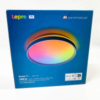 Lepro AI Smart Ceiling Light T1, LED Ceiling Light, Dimmable, 24W, 1800LM, IP44, Voice Recognition, Music Sync, WiFi, Bluetooth, Alexa/Google.