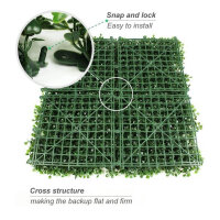 bimiti artificial plant wall 12 pieces, UV protected hedge, ideal for garden, wedding, indoor & outdoor decoration.