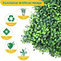 bimiti artificial plant wall 12 pieces, UV protected hedge, ideal for garden, wedding, indoor & outdoor decoration.