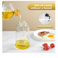 EnthuLove 2-in-1 Ölspender, 470ml, Multifunktions-Ölsprüher, Glas, ideal für Küche und Heißluftfritteuse, 2 Stück Schwarz.