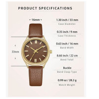 CIVO womens watch, model no. not available, wristwatch, elegant leather, minimalist, waterproof, classic quartz style.