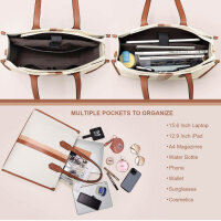 ESTARER Laptop Handbag, 15.6 inch Tote Bag, Water Resistant, Ideal for Work, Business and College.