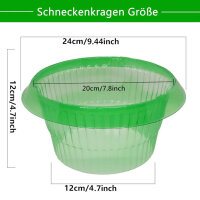 SMUJU 20 Teile Schutzkragen für Pflanzen, Ø 24 cm, grün, schützt Salat und Kohl vor Schnecken und Tierschäden.