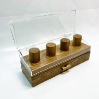 Holme & Hadfield Uhrenvitrine, Uhrenständer, Holz, Herren-Uhrenbox, Organizer mit Display und Schublade für Zubehör.