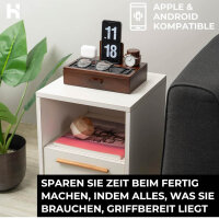 Nightstand organizer, wooden charging station, for men,...
