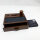 Nightstand organizer, wooden charging station, for men, with lined tray and drawer, ideal for charging phone and earbuds.