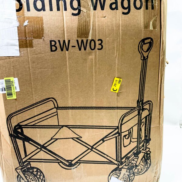 Century Star handcart, foldable, all-terrain, 150 kg load capacity, brake, large capacity, ideal for the beach and garden.