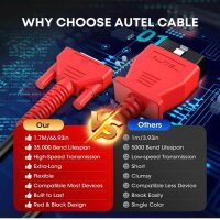 Autel OBD2 Haupttestkabel 1.7m, 16-polig, kompatibel mit MK808S, MX808, DS708, MS906, für präzise Fahrzeugdiagnose.
