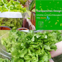 SMUJU snail collar, Ø 24 cm, snail protection rings, transparent, protects lettuce and cabbage from snails.