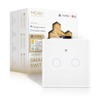MOES Smart Lichtschalter, 2 Fach, Unterputz, Wifi,...