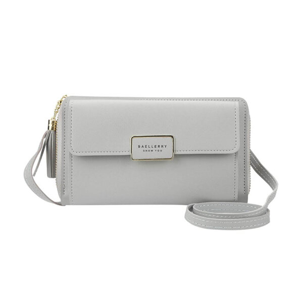 Yixuan Putrot Portable Phone Wallet Small Crossbody Bag with Card Slots PU Adjustable Strap.