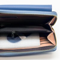 Yixuan women wallet shoulder bag leather large capacity for cell phone small pouch with shoulder strap.