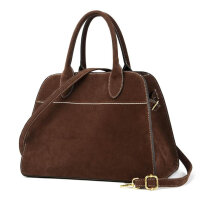 Travistar suede tote bag, retro handbag, large, faux...