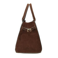 Travistar Wildleder Tote Bag, Retro Handtasche, groß, Kunstleder, abnehmbarer Schultergurt, ideal für Arbeit, Schule und Shopping.