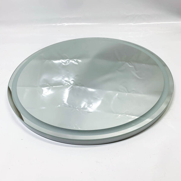 KWW 600mm LED bathroom mirror, round MMAquillaje mirror, adjustable color temperature, fools light, wall mounted with touch control.
