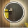 KWW 600mm LED bathroom mirror, round MMAquillaje mirror, adjustable color temperature, fools light, wall mounted with touch control.