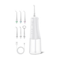 Dental Jet Hydropulser, 310 ml, wireless irrigator, 6 tips, USB rechargeable, IPX7 waterproof, ideal for home and travel.