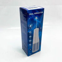 Dental Jet Hydropulser, 310 ml, wireless irrigator, 6 tips, USB rechargeable, IPX7 waterproof, ideal for home and travel.