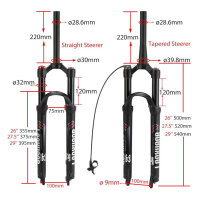 Lanxuanr gepolsterte Gabel, 100 mm, für Bergbikes,...
