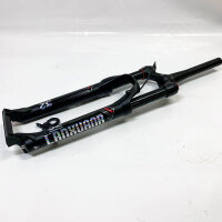 Lanxuanr gepolsterte Gabel, 100 mm, für Bergbikes, Magnesiumlegierung, 26/27,5/29 Zoll, 9 mm Achse, Scheibenbremse, Verlängerungsregulation.