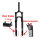 Lanxuanr gepolsterte Gabel, 100 mm, für Bergbikes, Magnesiumlegierung, 26/27,5/29 Zoll, 9 mm Achse, Scheibenbremse, Verlängerungsregulation.