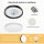 OOWOLF ceiling light 24W, LED, dimmable, 23cm, 3000k/4000k/5000k, flat, set of 2, ideal for living room, bathroom and kitchen.