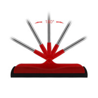 Mitclear water squeegee, adjustable handle 124cm, foam squeegee for wet floors, ideal for shower, bathroom, kitchen, removes pet hair.