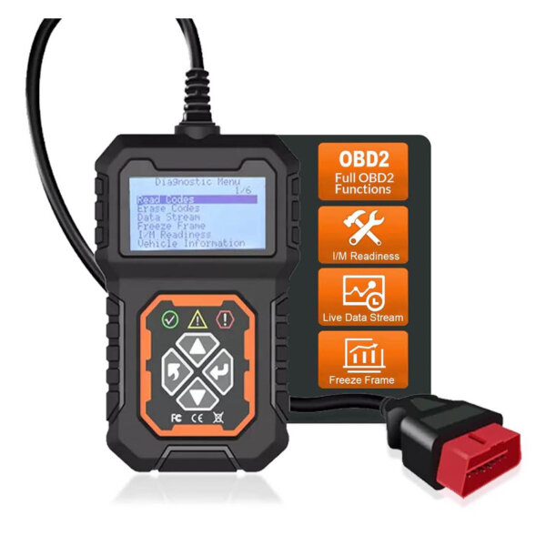 OBD2 Diagnosegerät, Car Code Reader, Fehlercode Scanner, unterstützt alle OBDII Protokolle, überprüft Motorkontrollleuchte.