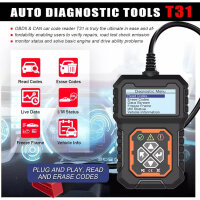 OBD2 Diagnosegerät, Car Code Reader, Fehlercode Scanner, unterstützt alle OBDII Protokolle, überprüft Motorkontrollleuchte.