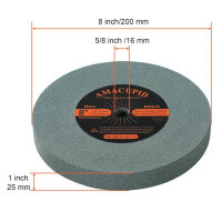 AmaCupid Green silicon carbide grinding wheel 200 mm,...