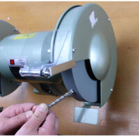 AmaCupid Green silicon carbide grinding wheel 200 mm, bench grinders, 16 mm shank, ideal for carbide tools.