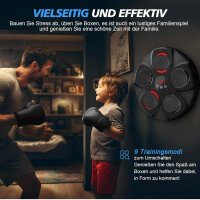 INMORVEN Music Boxing Machine, LED Musik-Boxmaschine, Bluetooth, 9 Geschwindigkeitsmodi, Zählmodus, für Erwachsene und Kinder, Indoor-Übung.